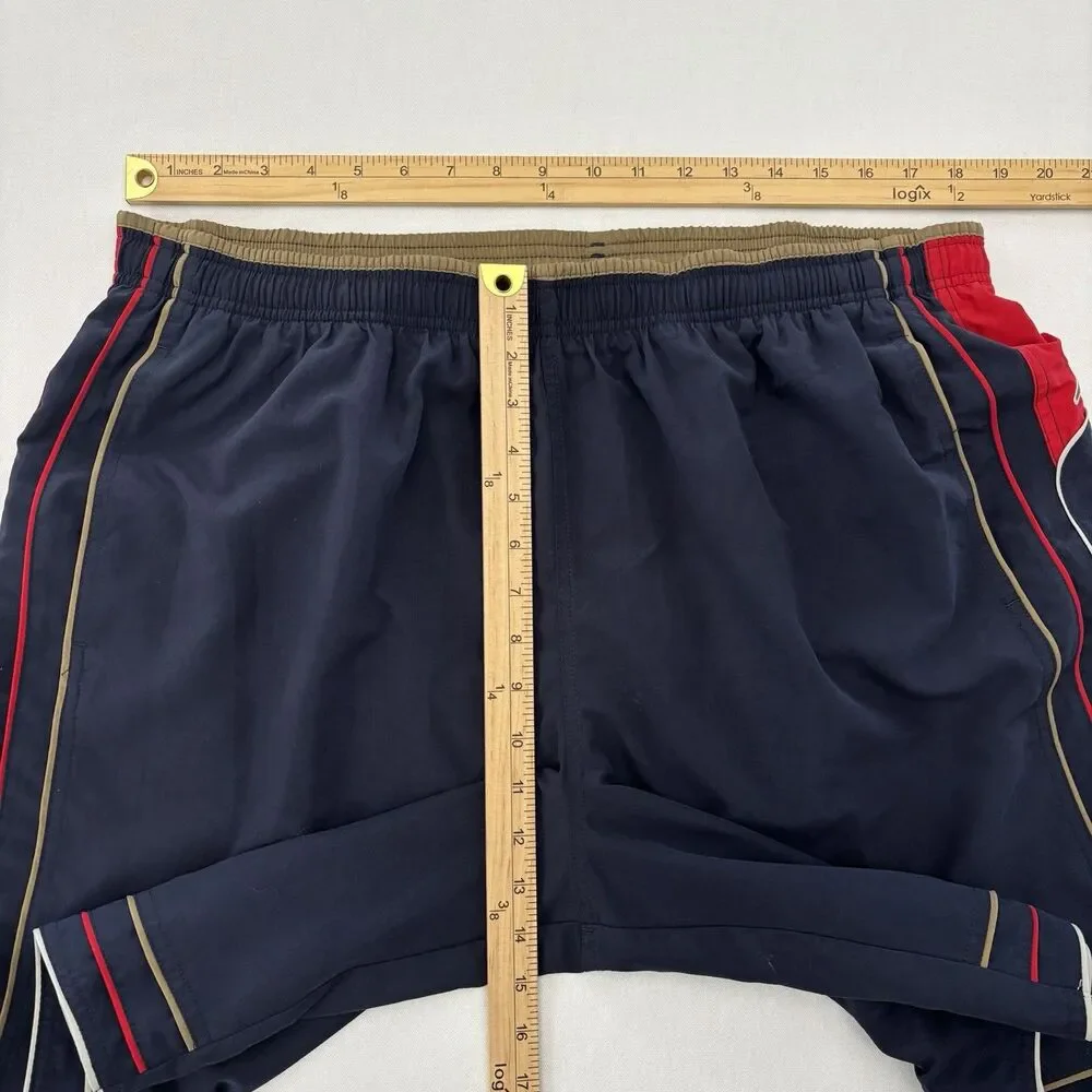 Vintage 90s Shorts Mens Navy Red XL Mesh Liner Swim Trunks Retro Classic Speedo
